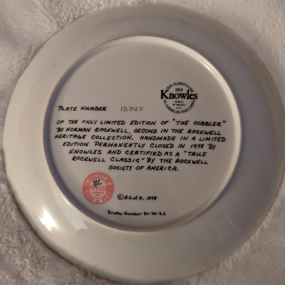 Norman Rockwell "The COBBLER" second in the Rockwell Heritage Collection. - Picture 2 of 2